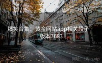 爆笑合集：黄金网站app相关段子 · 版本7683