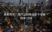 悬案再现：国产SUV精品至今无解 · 档案7254