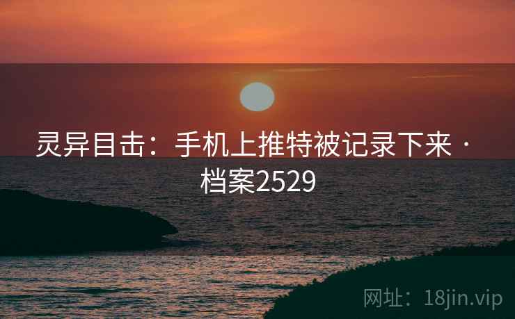 灵异目击：手机上推特被记录下来 · 档案2529